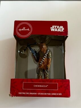 Hallmark Red Box Christmas Tree Ornament Star Wars Chewbacca